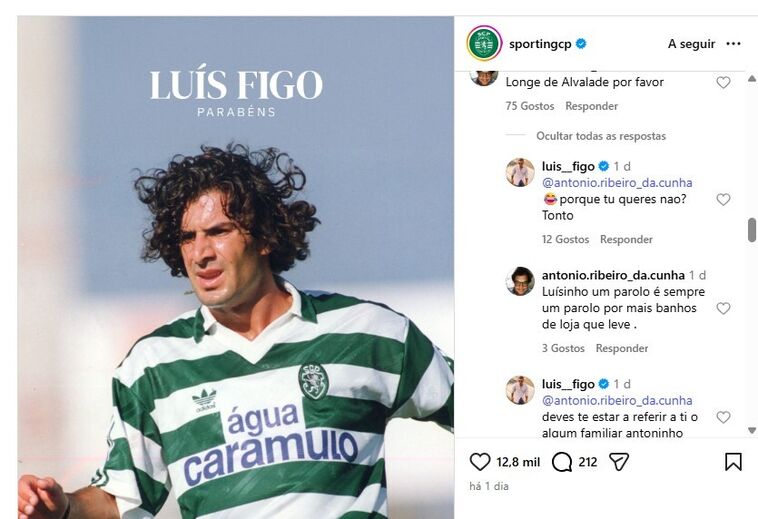 A resposta de Figo aos adeptos do Sporting