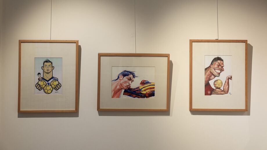 Exposição 'Ronaldo' no Museu PortoCartoon apresenta caricaturas do jogador