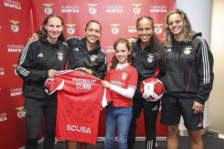 Clara com Marit Lund, Carissa Boeckmann, Salomé Prat e Rute Costa 