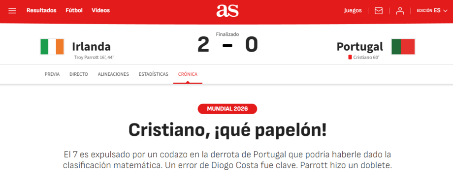 'AS': «Cristiano, que figura»