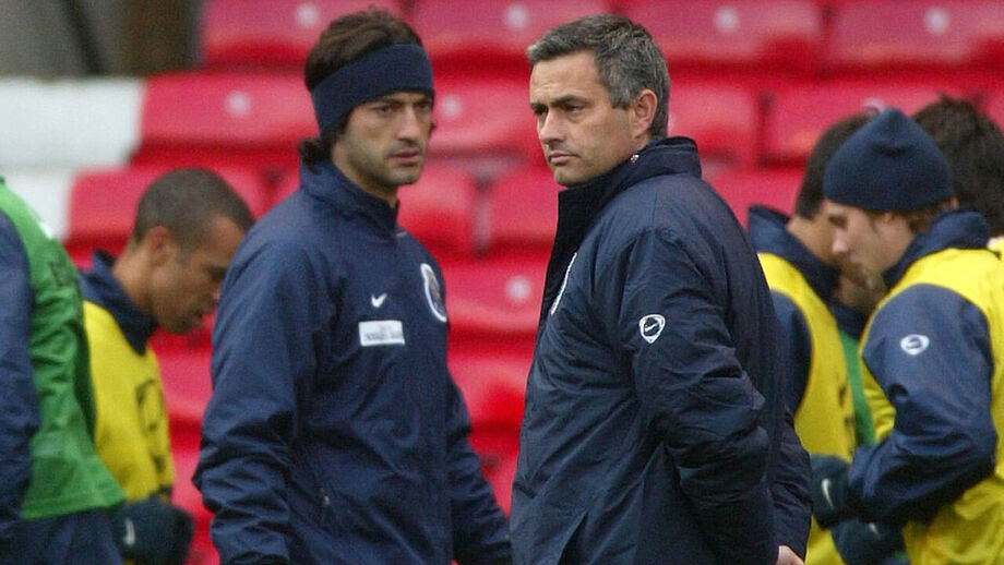 Vítor Baía e José Mourinho