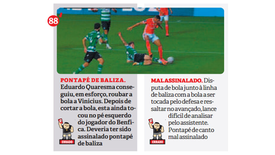 O recorte do nosso jornal sobre a jogada