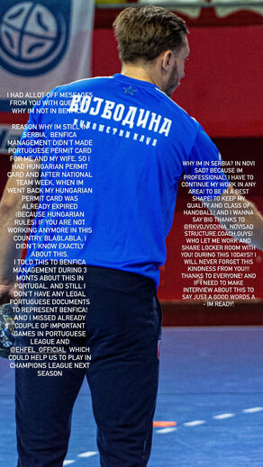 A publicação de Mikita Vailupau nas redes sociais