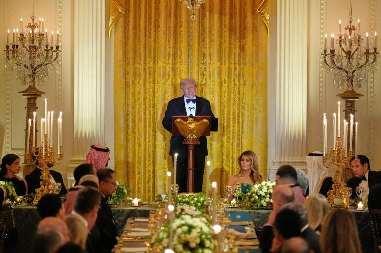 Cristiano Ronaldo no jantar na Casa Branca