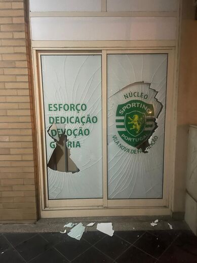 Núcleo do Sporting de Vila Nova de Famalicão vandalizado durante jogo de futsal