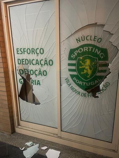 Núcleo do Sporting de Vila Nova de Famalicão vandalizado durante jogo de futsal
