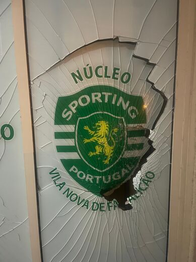 Núcleo do Sporting de Vila Nova de Famalicão vandalizado durante jogo de futsal