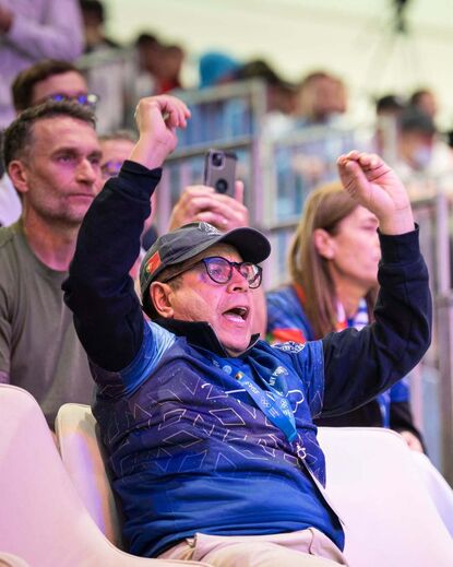 Nas bancadas os portugueses fizeram-se notar