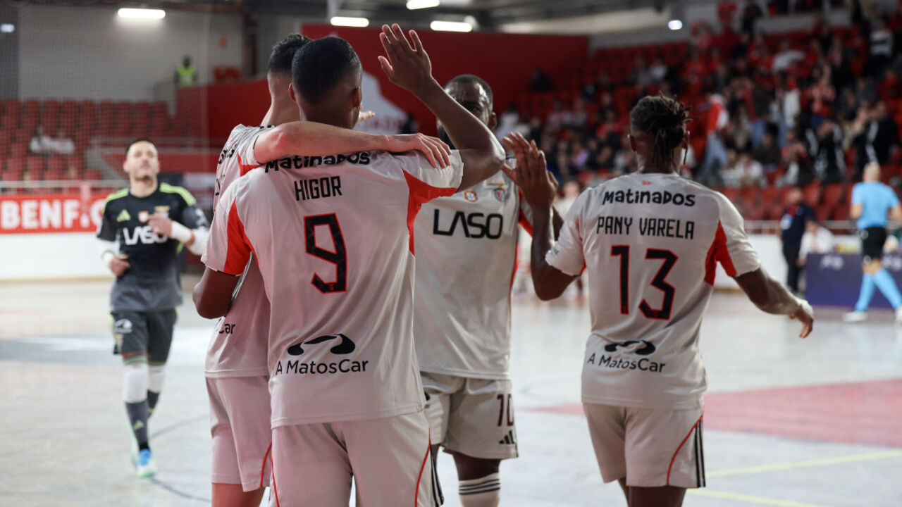 Benfica vence e garante dérbi frente ao Sporting nos 'quartos' da Champions de futsal