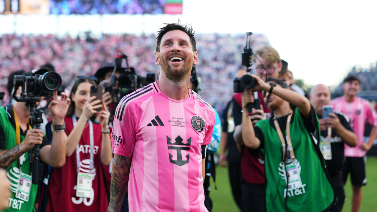 Messi celebra após conquista da MLS Cup, a primeira da história do Inter Miami