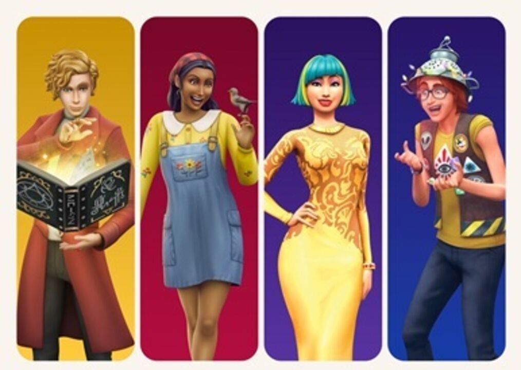 Sims celebram o Holiday Sale com visuais temáticos e presentes.
