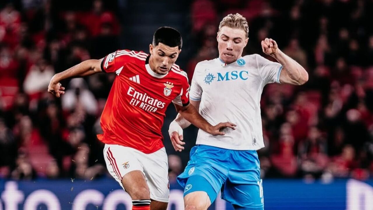 Tiago Freitas jogou na Liga dos Campeões frente ao Nápoles