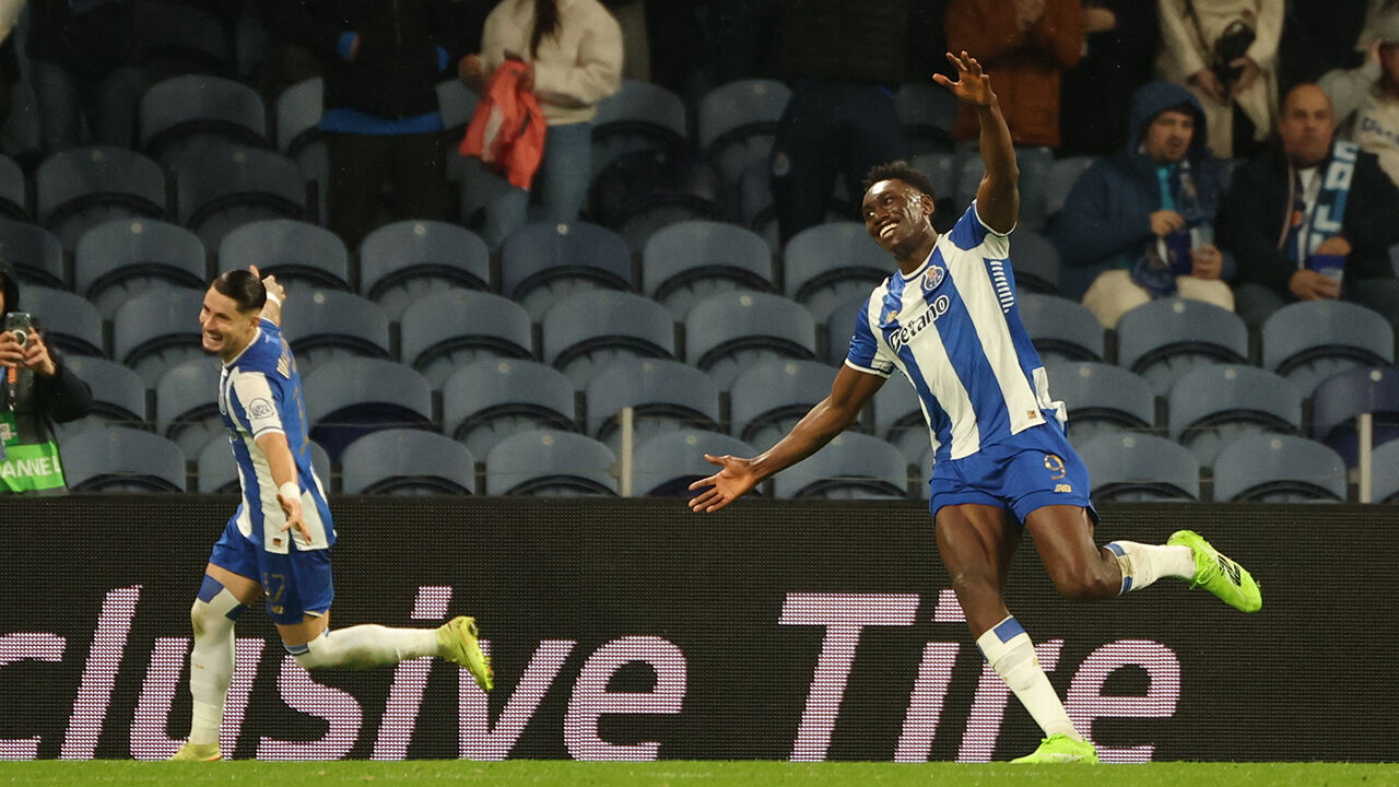 Jogadores do FC Porto festejam um golo na Liga Europa