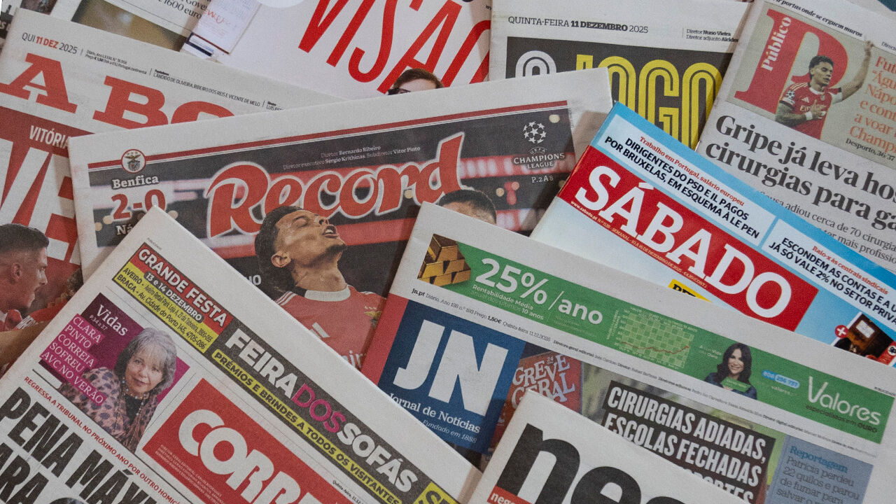 Destaques nos jornais: política, economia, desporto e sociedade