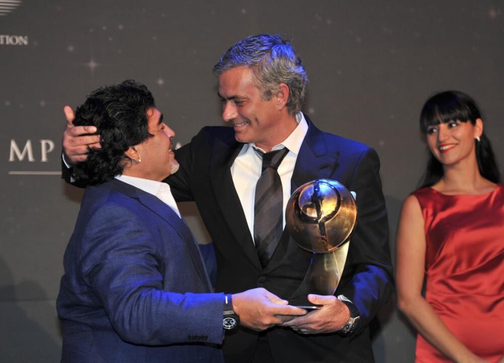 Maradona e Mourinho em 2012
