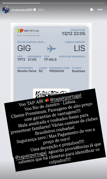 O 'storie' de Renato Paiva