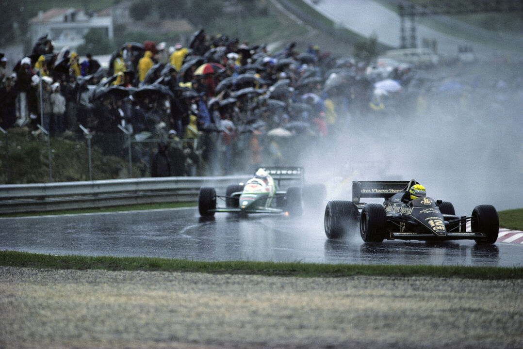 Ayrton Senna no Estoril, em 1985