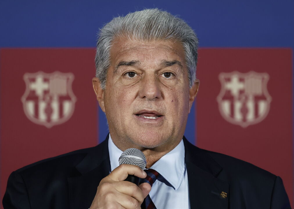 Joan Laporta fala aos adeptos culés