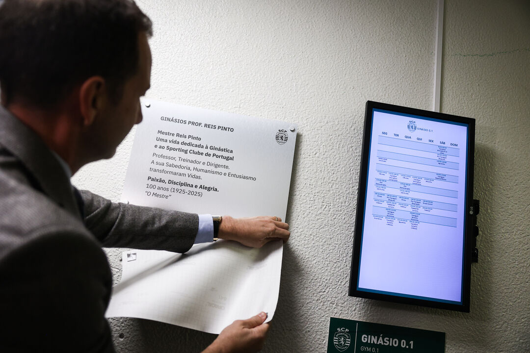Sporting homenageia Reis Pinto, figura da ginástica no clube, no centenário