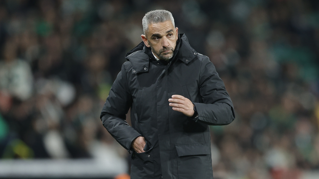 Rui Borges, treinador do Sporting, durante o jogo com o Rio Ave