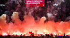 Bola de fogo: claque do Ajax lança enorme quantidade de pirotecnia e jogo é suspenso