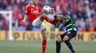 Aursnes em ação num dérbi com o Sporting