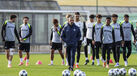 Treino do Sporting de preparação para o jogo com o Bayern Munique 
