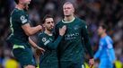 Haaland festeja com Bernardo Silva