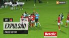 O lance da expulsão de Paulo Victor no Santa Clara-Sporting