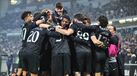 Jogadores do Sporting celebram golo frente ao V. Guimarães na Liga Betclic