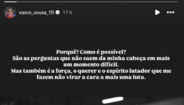 A 'story' de Vasco Sousa no Instagram