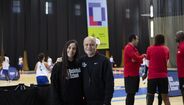 Joana Soeiro com Carlos Barroca no campus de Natal do NBA Basketball School