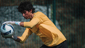 Tiago Ferreira, internacional sub-15, no treino do Gil Vicente