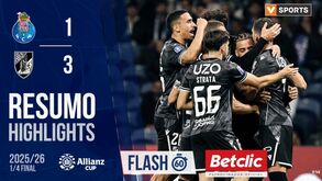 Allianz Cup: o resumo do FC Porto-V. Guimarães (1-3)
