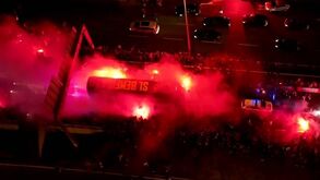 Loucura na chegada do Benfica 