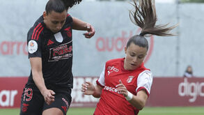 Catarina Amado e Daniela Silva em ação no Benfica-Sp. Braga