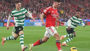 Sudakov em ação no dérbi com o Sporting