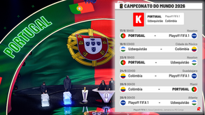 Os horários e estádios dos jogos do grupo de Portugal no Mundial'2026