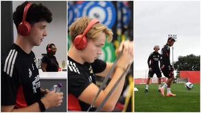 Benfica publica vídeo do regresso ao trabalho e todos os jogadores comeram e treinaram... de fones