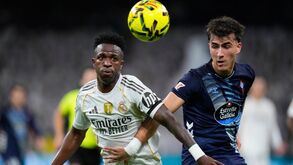 Vinícius Júnior durante o Real Madrid-Celta de Vigo
