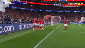 Benfica lidera frente ao Nápoles com golo de Ríos na Liga dos Campeões