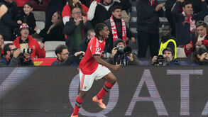 Leandro Barreiro a festejar golo marcado ao Nápoles