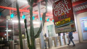 Trabalhadores em greve 