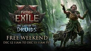 Fim de semana grátis de Path of Exile: The Last of the Druids
