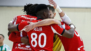Jogadores do Benfica a festejar