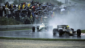 Ayrton Senna no Estoril, em 1985