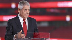 Luís Filipe Vieira durante a entrevista na BTV