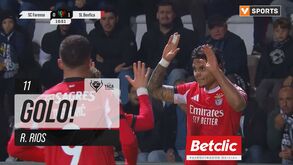 De primeira sem deixar a bola cair: o golo de Ríos que adiantou o Benfica em Faro