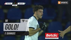 O golo de Ioannidis que colocou o Sporting nos 'quartos' da Taça de Portugal