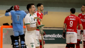 Roc Pujadas festeja frente ao Benfica